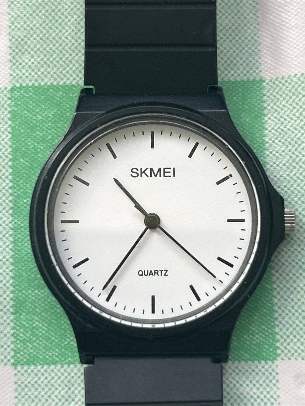 Skmei White Dial Black Case And Band Kids Watch